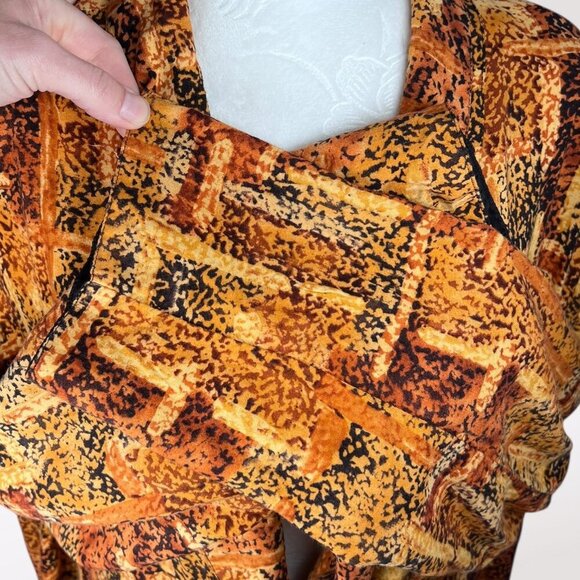 90s Abstract Button Up Blouse Shirt Jacket Boxy Fit Large - Picture 8 of 9